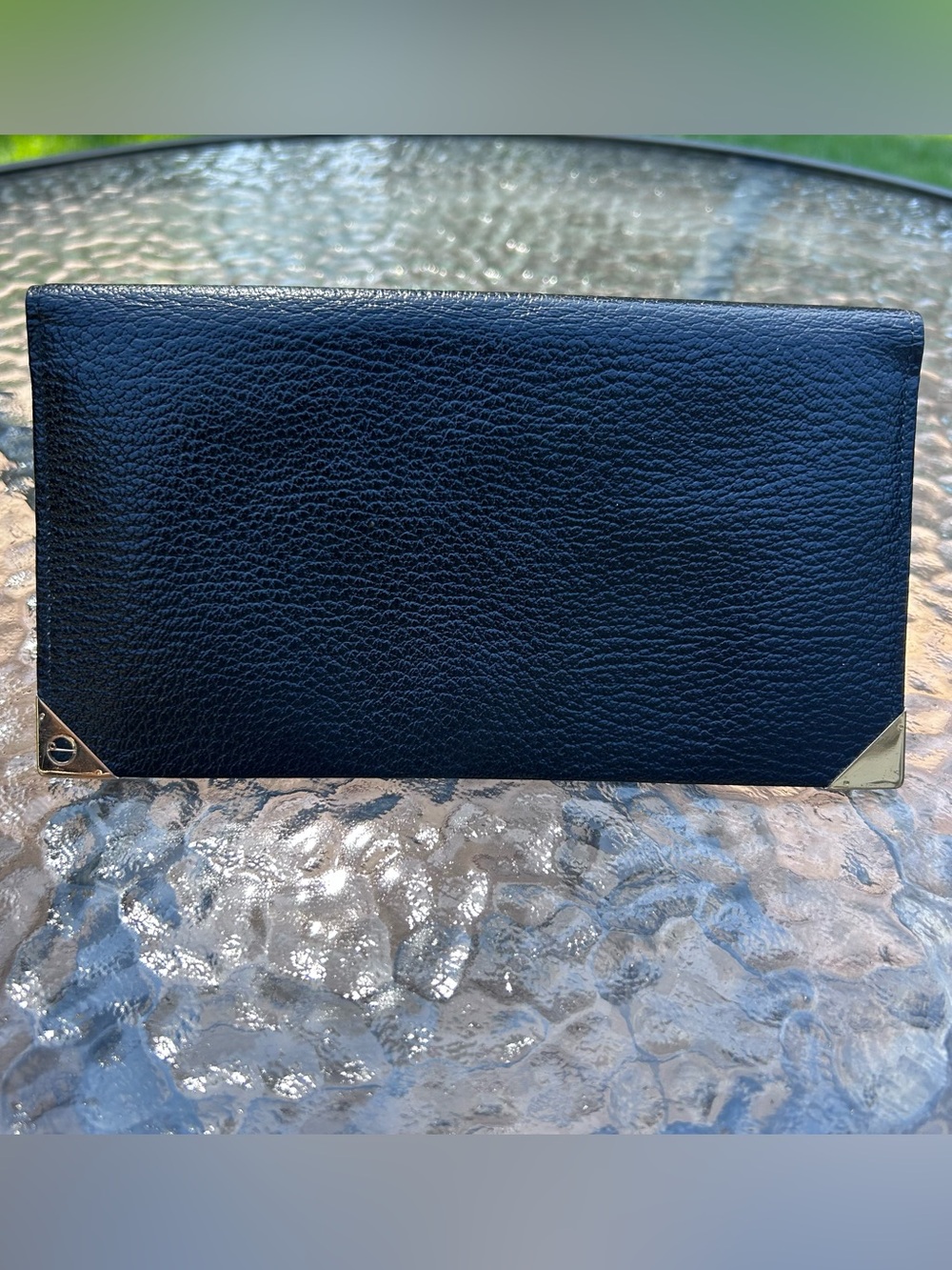 Vintage Dunhill EUC Grained Leather Long Coat Wallet  W. Germany 1970-1980